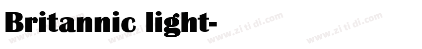 Britannic light字体转换